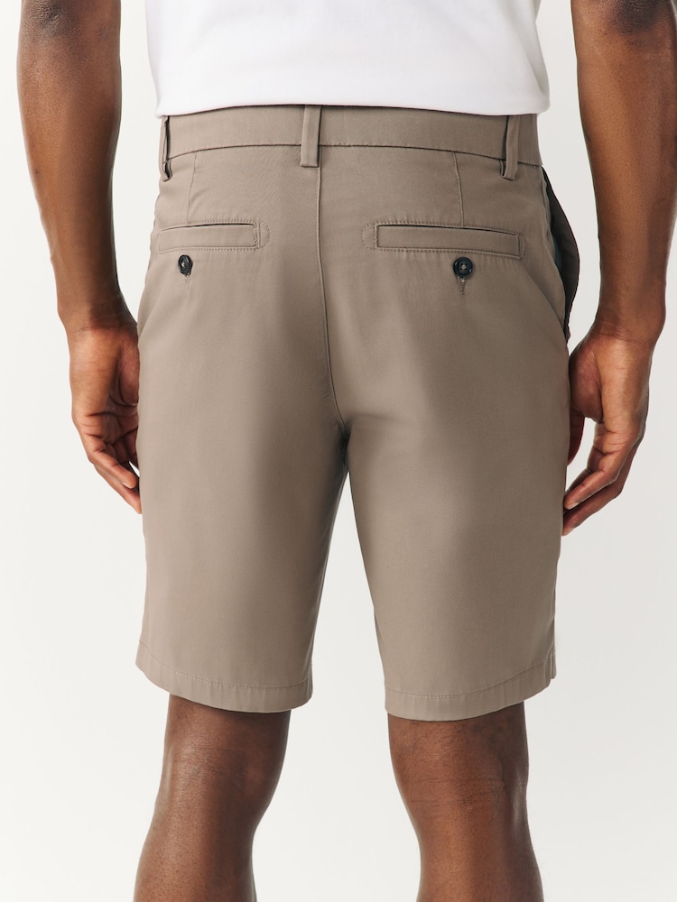 Brown Slim Fit Stretch Chino Shorts - Image 2 of 7