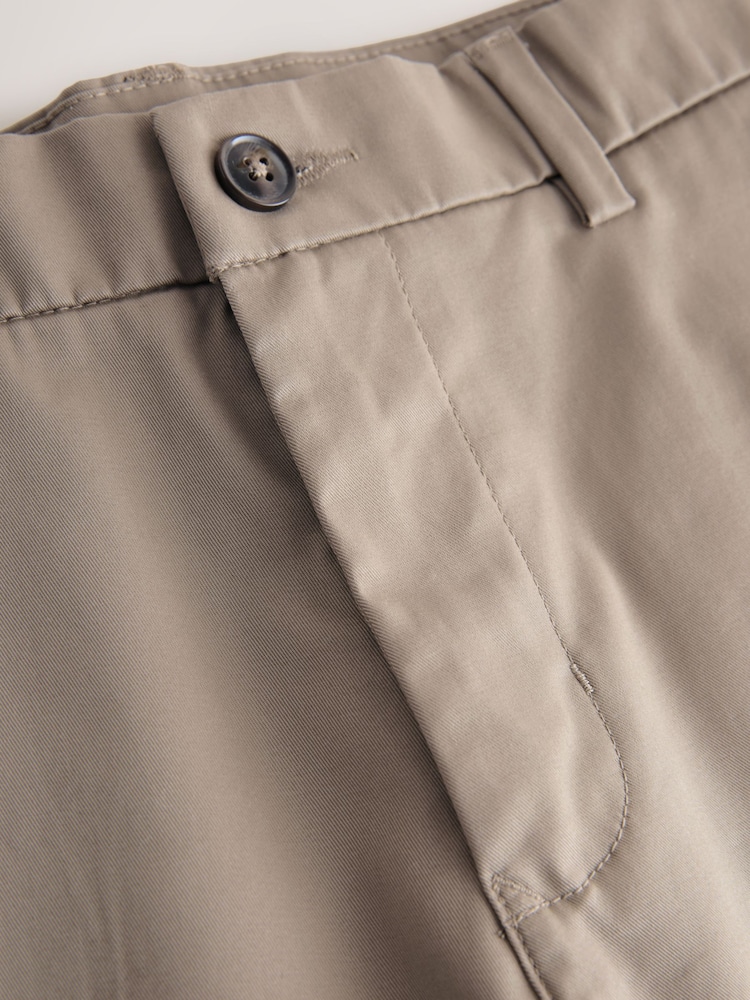 Brown Slim Fit Stretch Chino Shorts - Image 7 of 7