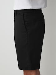 Черный - Прямой крой - Стретчевые шорты чинос - Изображение 4 8