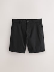 Черный - Прямой крой - Стретчевые шорты чинос - Изображение 6 8