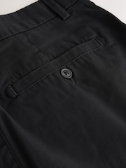 Черный - Прямой крой - Стретчевые шорты чинос - Изображение 8 8