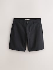 Black Relaxed Fit Stretch Chino Shorts - Image 7 of 10
