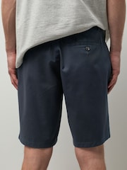Navy Straight Fit Stretch Chino Shorts - Image 2 of 10