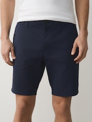 Ink Blue Skinny Fit Stretch Chino Shorts - Image 1 of 10