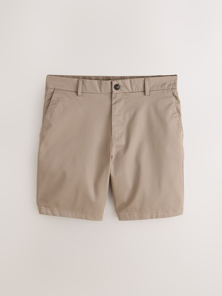 Грибной - Прямой крой - Стретчевые шорты чинос - Изображение 1 3