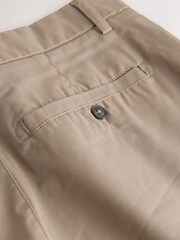 Грибной - Прямой крой - Стретчевые шорты чинос - Изображение 3 3