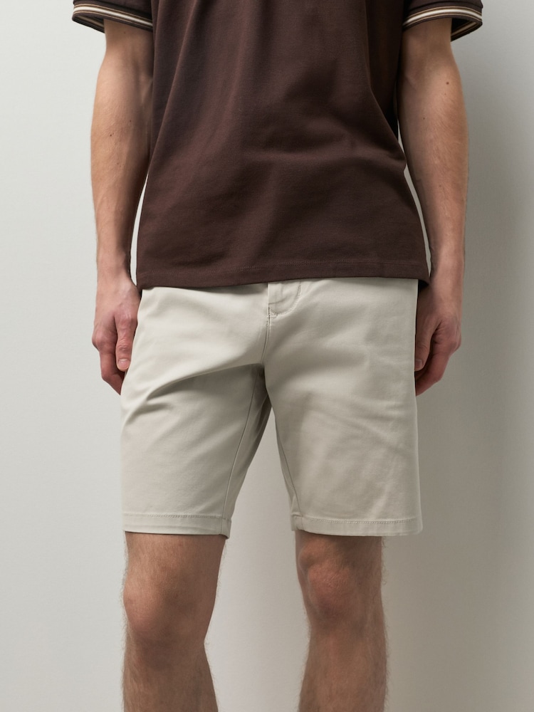 Bone Straight Fit Stretch Chino Shorts - Image 1 of 11