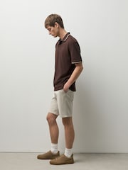 Bone Straight Fit Stretch Chino Shorts - Image 4 of 11
