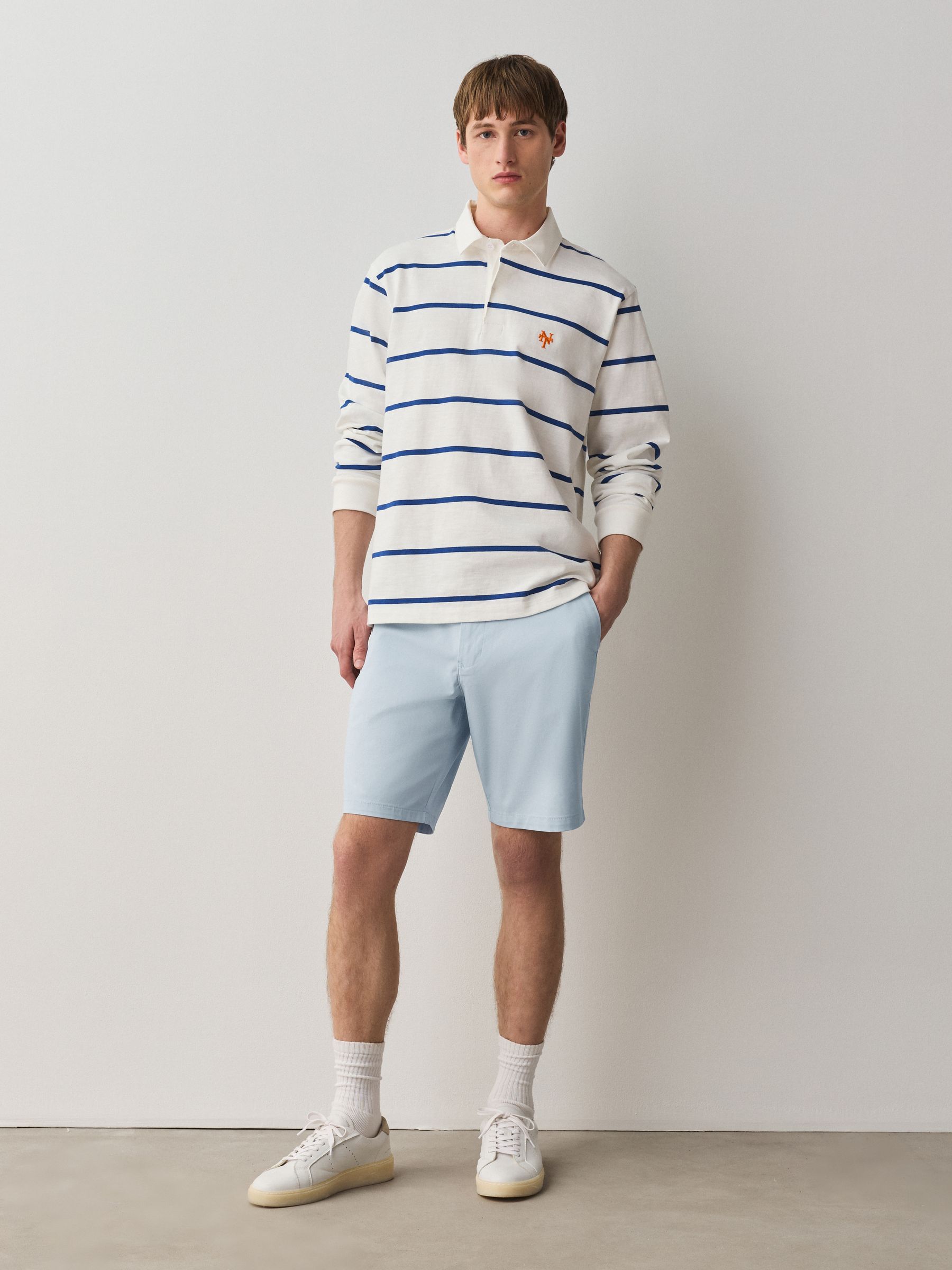 Buy Light Blue - Slim Fit - Stretch Chino Shorts from Next Ukraine