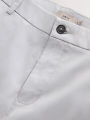 Light Grey Straight Fit Stretch Chino Shorts - Image 2 of 3