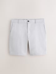 Light Grey Straight Fit Stretch Chino Shorts - Image 7 of 9