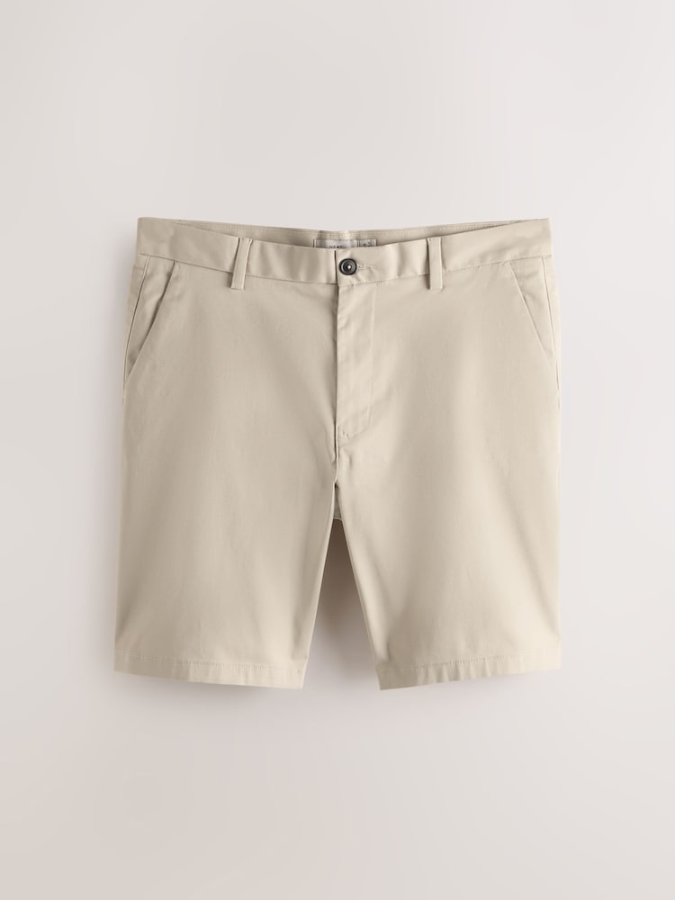 Navy/Stone Slim Fit Stretch Chino Shorts 2 Pack - Image 2 of 5