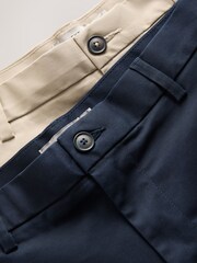 Navy/Stone Slim Fit Stretch Chino Shorts 2 Pack - Image 4 of 5
