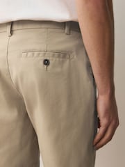 Navy/Stone Slim Fit Stretch Chino Shorts 2 Pack - Image 7 of 11