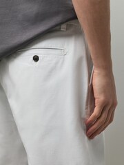 White Straight Fit Stretch Chino Shorts - Image 3 of 6