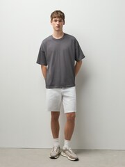 White Straight Fit Stretch Chino Shorts - Image 4 of 6