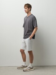 White Straight Fit Stretch Chino Shorts - Image 5 of 6