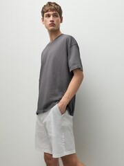 White Straight Fit Stretch Chino Shorts - Image 6 of 6