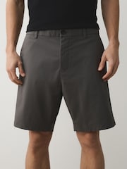 海军蓝/石色/浅灰色/炭灰色 - 直筒版型 - 有弹性斜纹短裤4件装 - 图片3 / 12