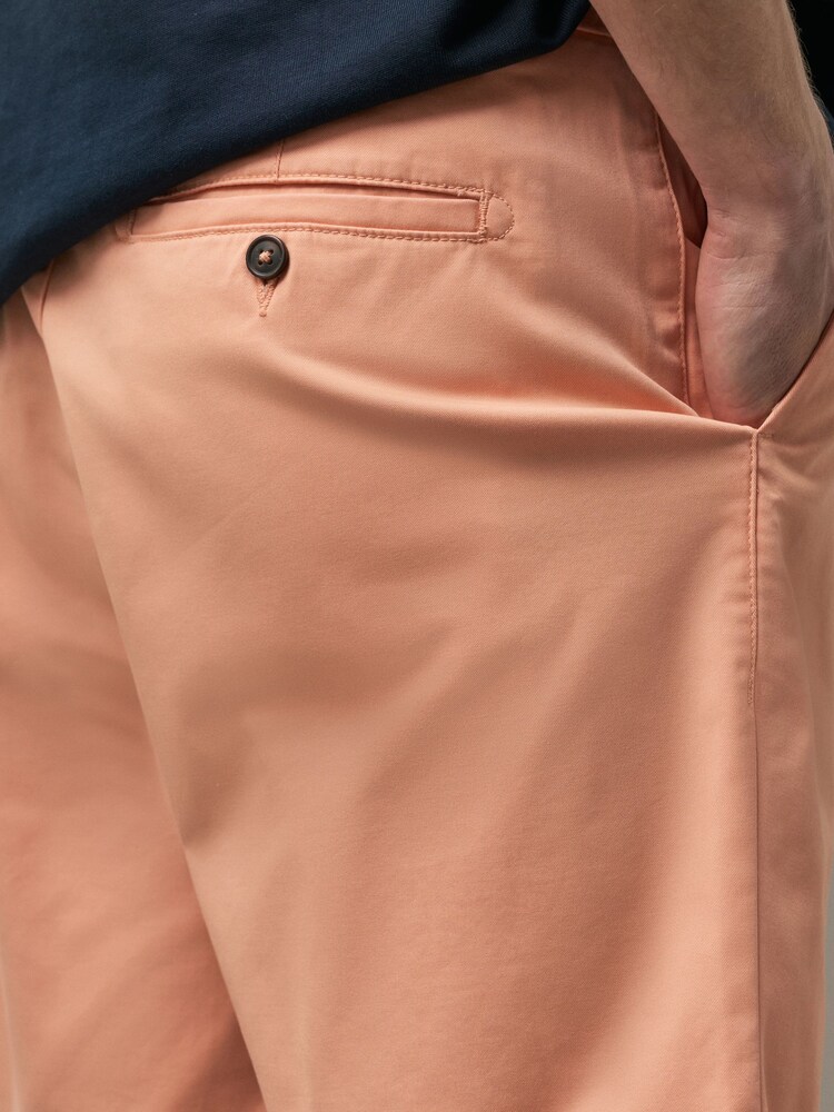 Peach Slim Fit Stretch Chino Shorts - Image 6 of 6