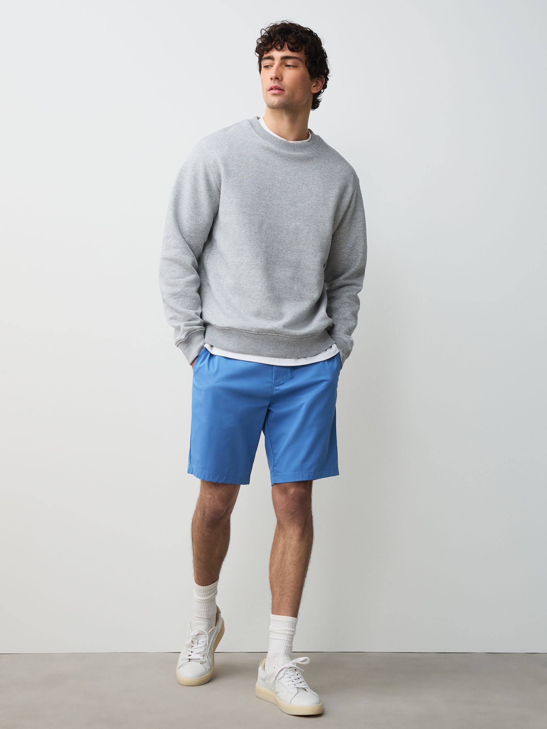 Buy Bright Blue Slim Fit Stretch Chino Shorts from Next Romania