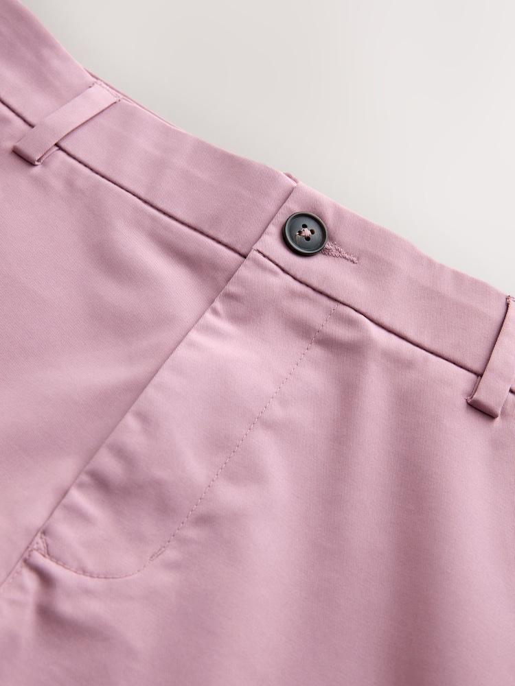 Pink Straight Fit Stretch Chino Shorts - Image 2 of 4