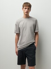 Black/Ink Blue/Charcoal Slim Fit Stretch Chino Shorts 3 Pack - Image 11 of 14