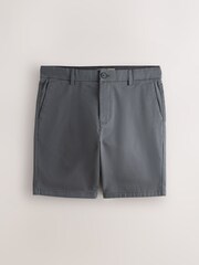 Charcoal Grey Slim Fit Stretch Chino Shorts - Image 1 of 5