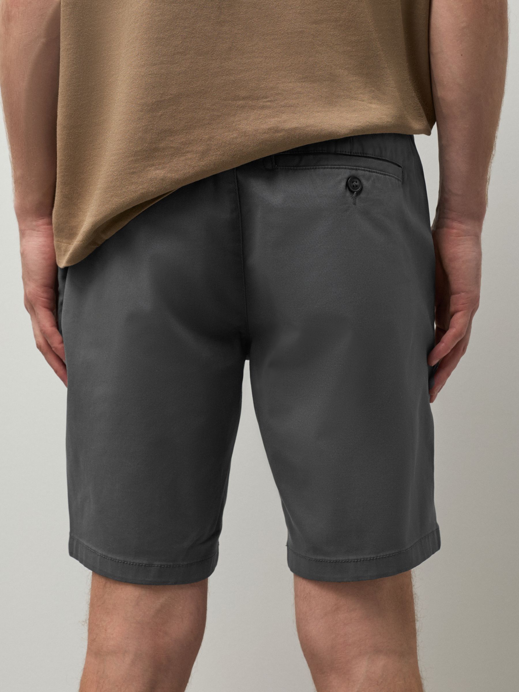 Buy Grey Charcoal Slim Fit Stretch Chino Shorts from Next USA