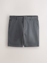 Charcoal Grey Slim Fit Stretch Chino Shorts - Image 7 of 11