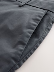 Charcoal Grey Slim Fit Stretch Chino Shorts - Image 9 of 11