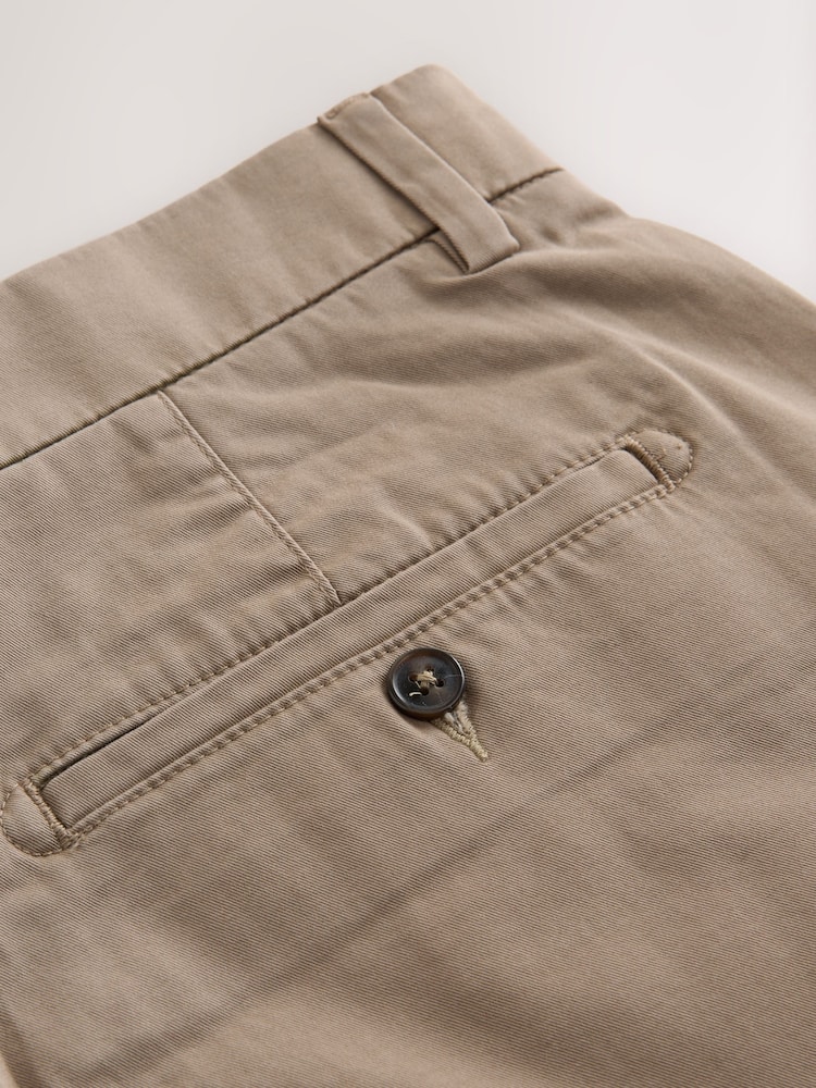 Light Brown Relaxed Fit Stretch Chino Shorts - Image 10 of 10 Light Brown Relaxed Fit Stretch Chino Shorts - Image 10 of 10
