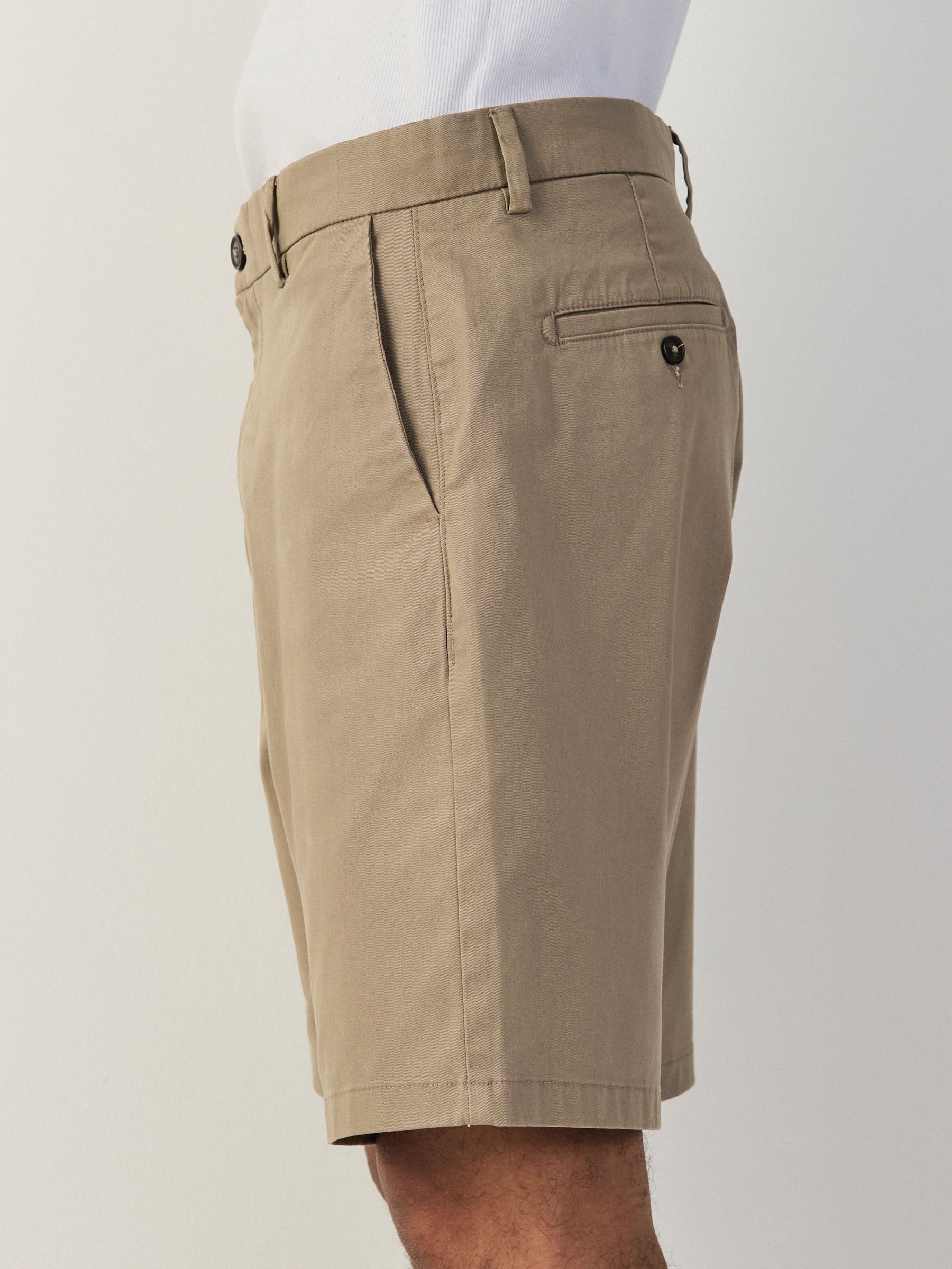 Buy Brown Light Relaxed Fit Stretch Chino Shorts from Next USA