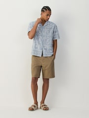 Light Brown Relaxed Fit Stretch Chino Shorts - Image 6 of 10