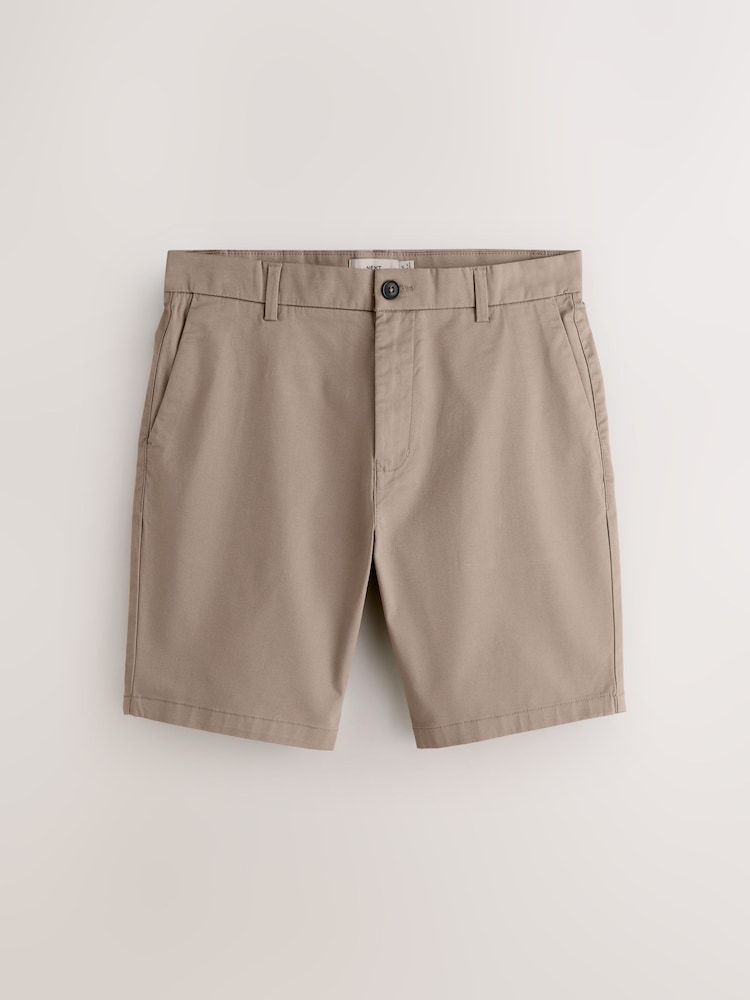 Black/Brown Slim Fit Stretch Chino Shorts 2 Pack - Image 2 of 7