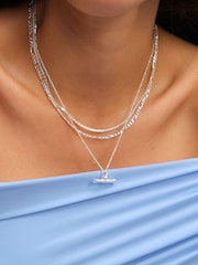 Simply Silver 925 Sterling Silver Textured Chain Necklace - Image 3 of 4