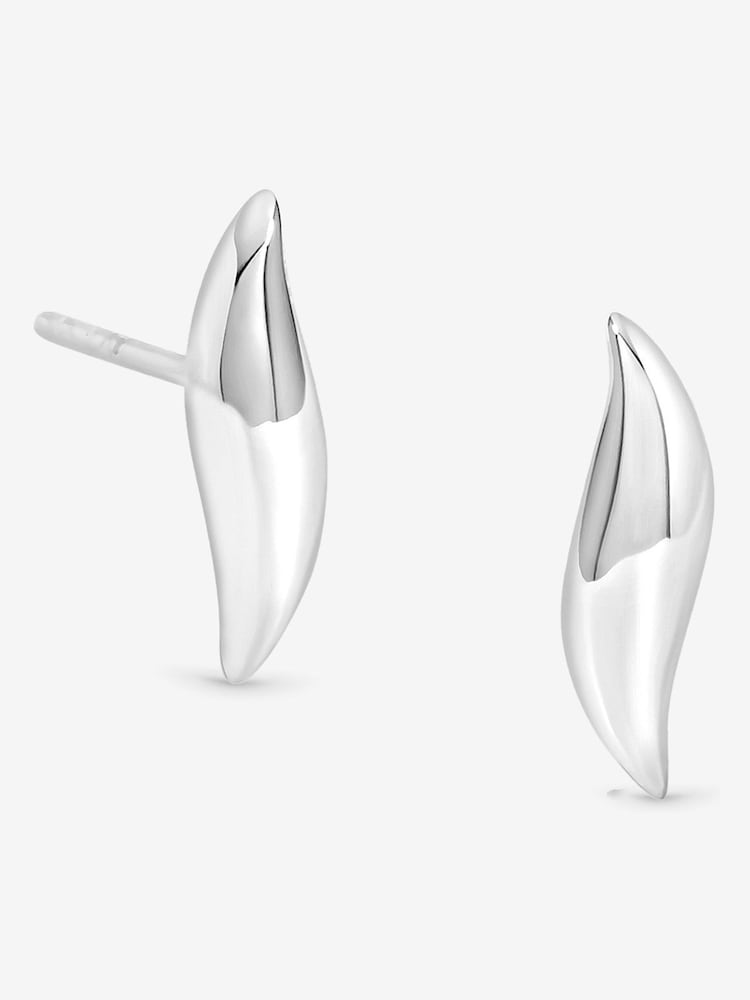 Simply Silver 925 Sterling Silver Polished Wave Stud Earrings - Image 1 of 3 Simply Silver 925 Sterling Silver Polished Wave Stud Earrings - Image 1 of 3