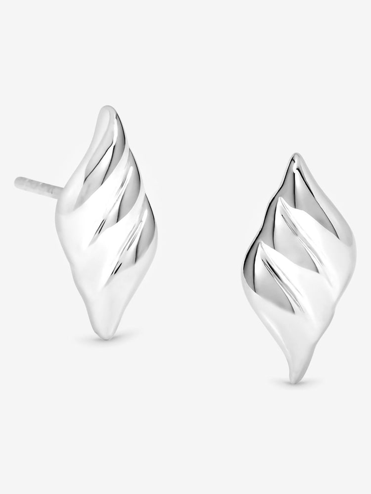 Simply Silver 925 Sterling Silver Polished Triple Wave Stud Earrings - Image 1 of 1 Simply Silver 925 Sterling Silver Polished Triple Wave Stud Earrings - Image 1 of 1