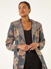 Roman Floral Jacquard Knit Cardigan - Imagem 4 de 5