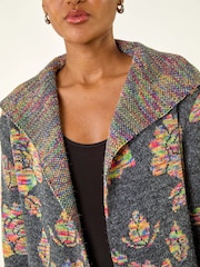 Roman Floral Jacquard Knit Cardigan - Imagem 5 de 5