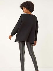 Roman Black Hotfix Pocket Knit Jumper - Image 3 of 5