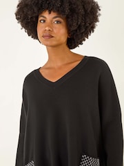 Roman Black Hotfix Pocket Knit Jumper - Image 4 of 5