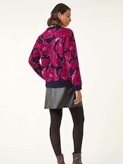 Roman Red Floral Print Knit Jumper - Image 3 of 5