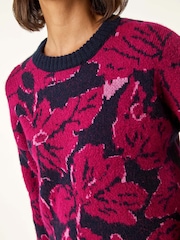 Roman Red Floral Print Knit Jumper - Image 5 of 5