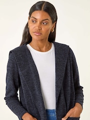 Azul - Roman Longline Hooded Cardigan - Imagem 1 de 5