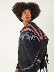 Roman Black Jacquard Tassel Knit Jumper - Image 4 of 5