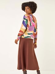 Roman Orange Sequin Leaf Knit Jumper - Image 3 of 5