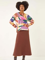 Roman Orange Sequin Leaf Knit Jumper - Image 5 of 5