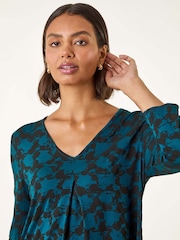 Roman Blue Printed Pleat Front T-Shirt - Image 4 of 5