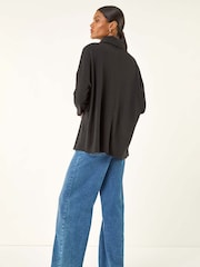 Roman Black Cowl Neck Snit Jumper - Image 2 of 5